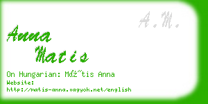 anna matis business card